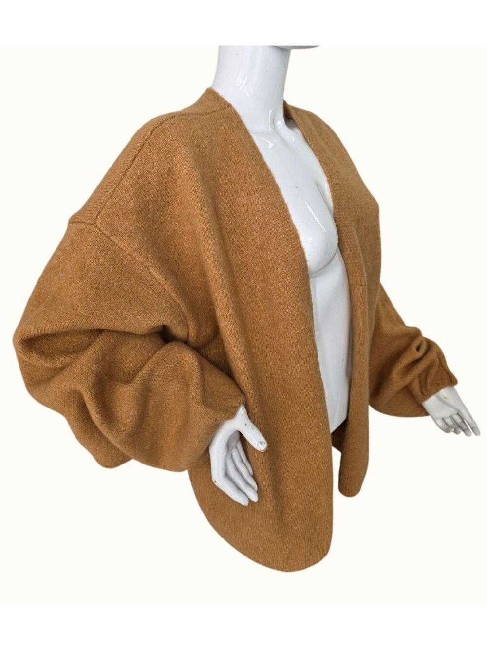 Bobeau NWT Oversize Open Cardigan Sweater Women Sz XL Camel Knit Drop Shoulder
